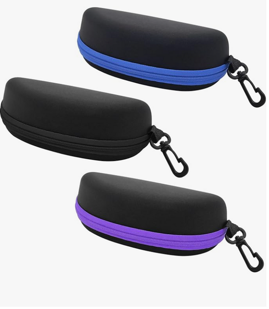 Hard Sunglass Zipper Cases (Pack of 3) iglowellc