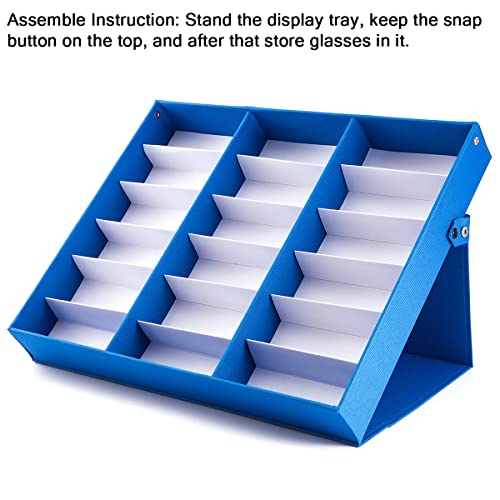 TRIUMPH VISION Sunglasses Organizer Storage Eyeglass Holder Multiple Glasses Case Box Eyewear Tray Display Stand Rack for Women Men 18 Slot TRIUMPH VISION