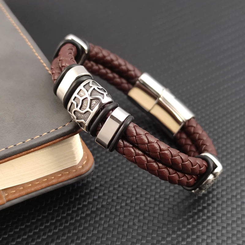 *PRE-ORDER*  Brown Leather Braid Bracelet iglowe