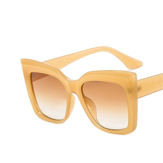 Women's Tan Oversizes Sunglasses iglowe