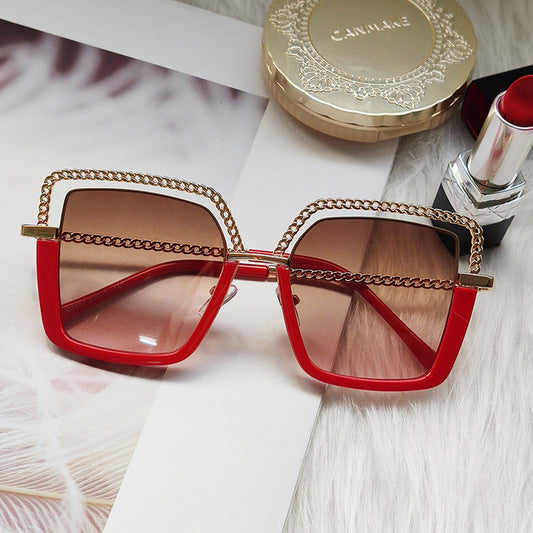 Square Red and Gold Sunglasses iglowe